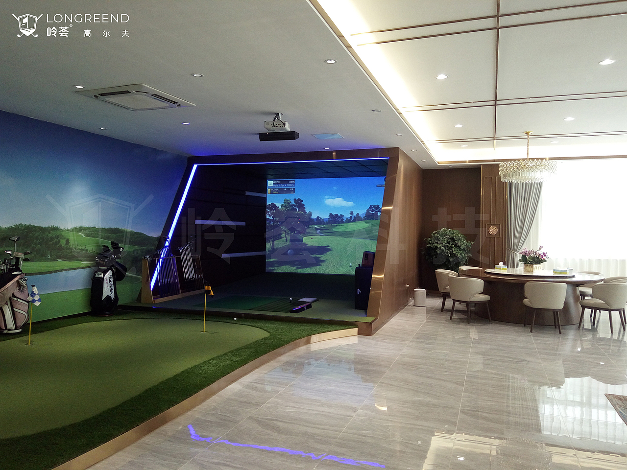 东莞市企业高尔夫运动康体中心高尔夫模拟器果岭工程（图ZMjU0OTY5Mjky） - 其他空间 - 站酷设计师岭荟科技原创素材 - 站酷ZCOOL