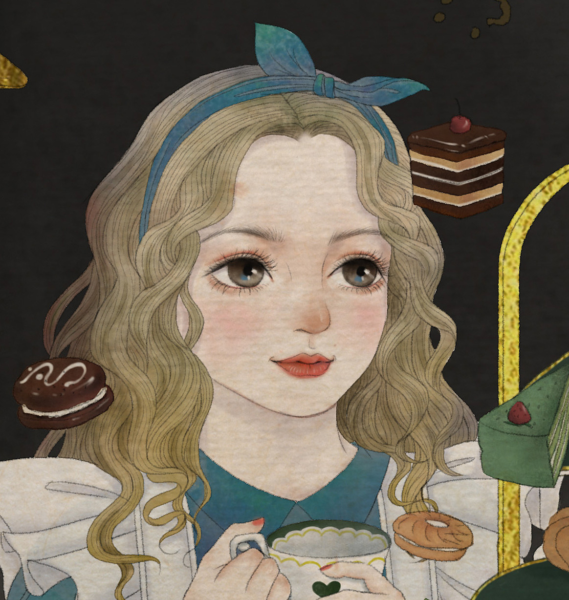 爱丽丝下午茶（图ZMTg3MzA1MDA0） - 创作习作 - 站酷设计师白色大鸟原创素材 - 站酷ZCOOL