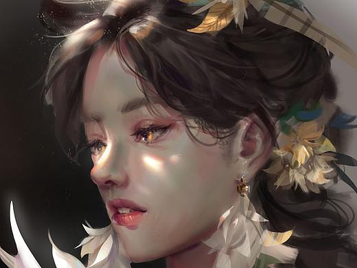 【板绘厚涂】羽娥