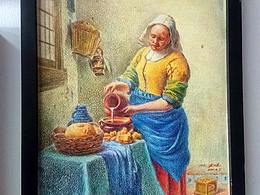 【约绘寻鹿】彩铅临摹维米尔《倒牛奶的女佣》