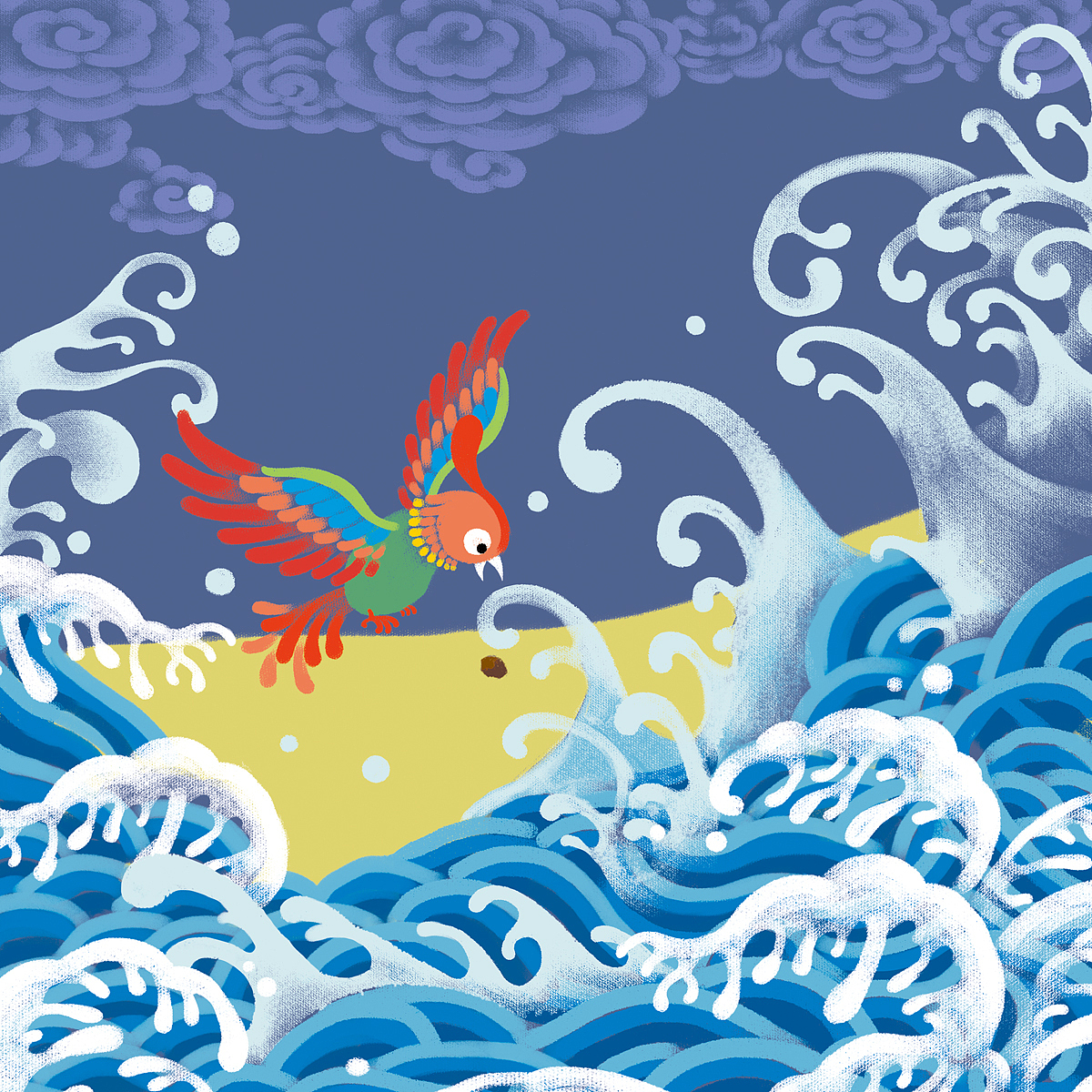 儿童绘本中国风水墨插画