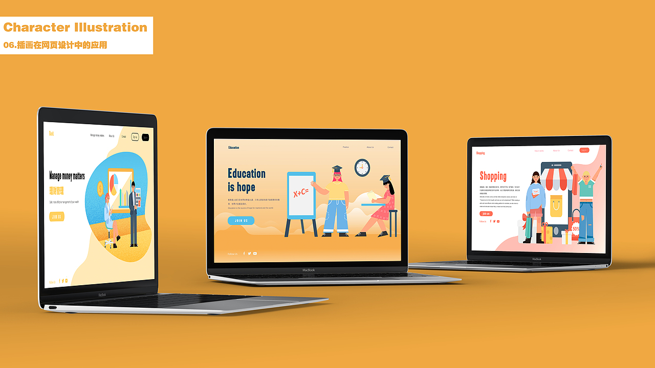 人物情绪扁平插画