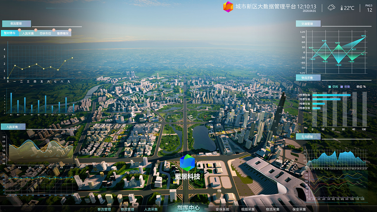 智慧高新园区。大数据可视化 虚幻引擎制作（图ZMjA4OTQ3MTk2） - 其他空间 - 站酷设计师蓝景科技元宇宙原创素材 - 站酷ZCOOL