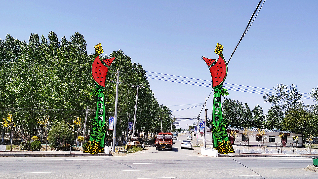 意正言形 丨河北·阜城·漫河西瓜形象标识造型设计