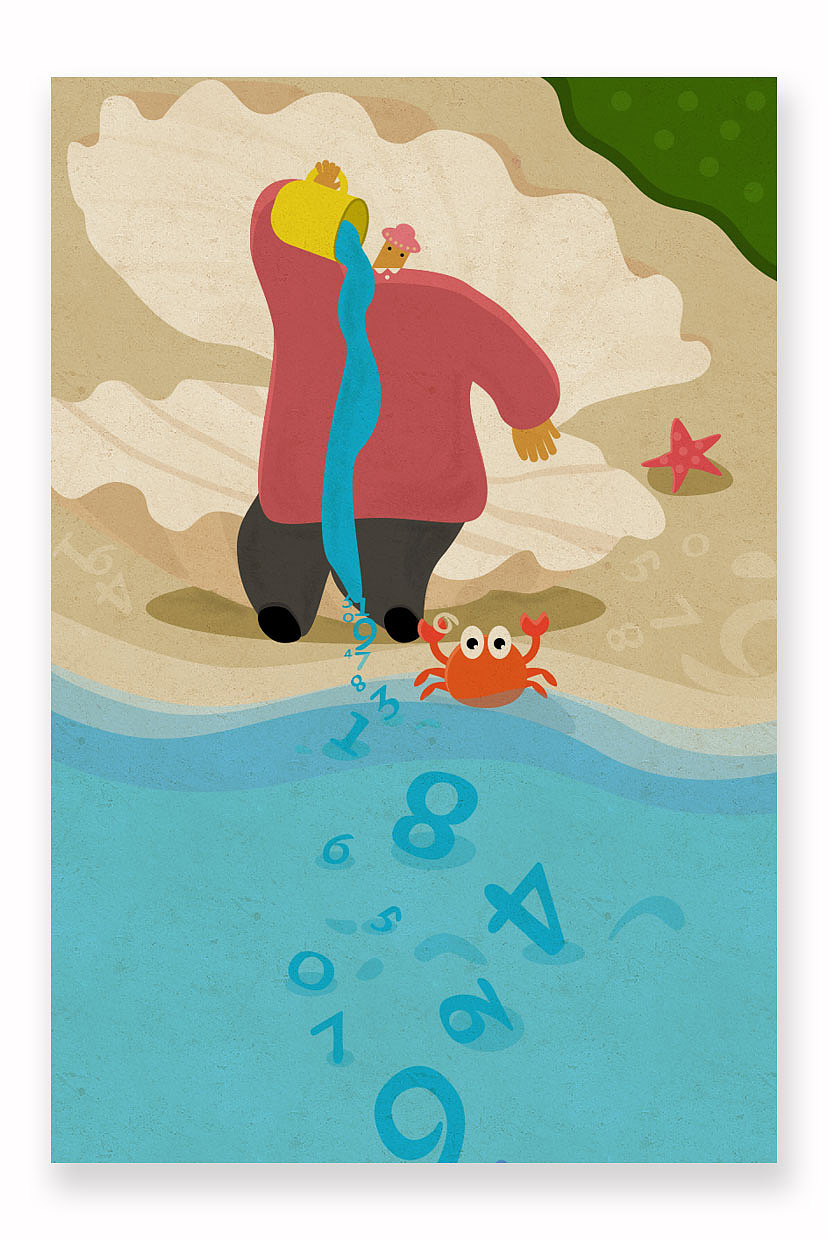 原创插画设计--时间如流水