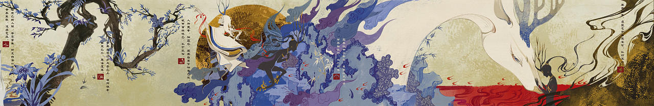 原创插画《风赋》（图ZMjY0NjU2NjI4） - 艺术插画 - 站酷设计师其中一个每木原创素材 - 站酷ZCOOL