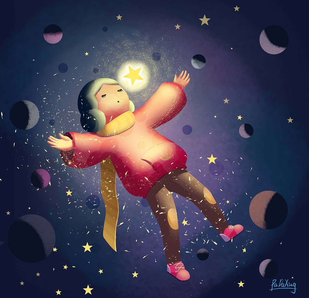 小南的愿望丨插画集（图ZMjIwNzMzNzAw） - 绘本 - 站酷设计师心心流原创素材 - 站酷ZCOOL