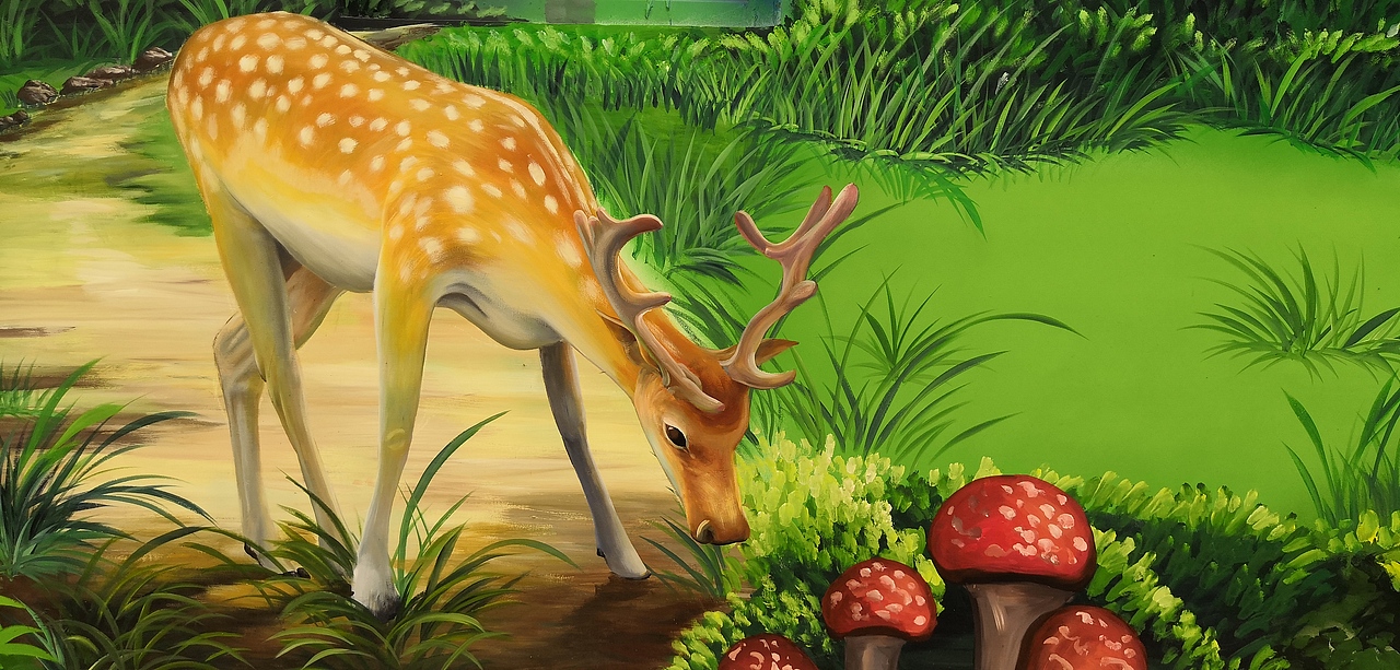 森林公园墙体彩绘