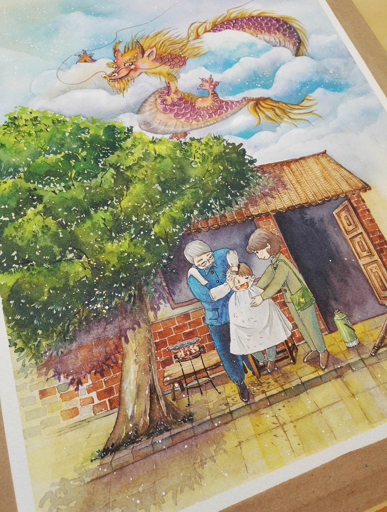 二月二企划插画，龙抬头（图ZNzE2NzY0MDA=） - 商业插画 - 站酷设计师ArleneC原创素材 - 站酷ZCOOL