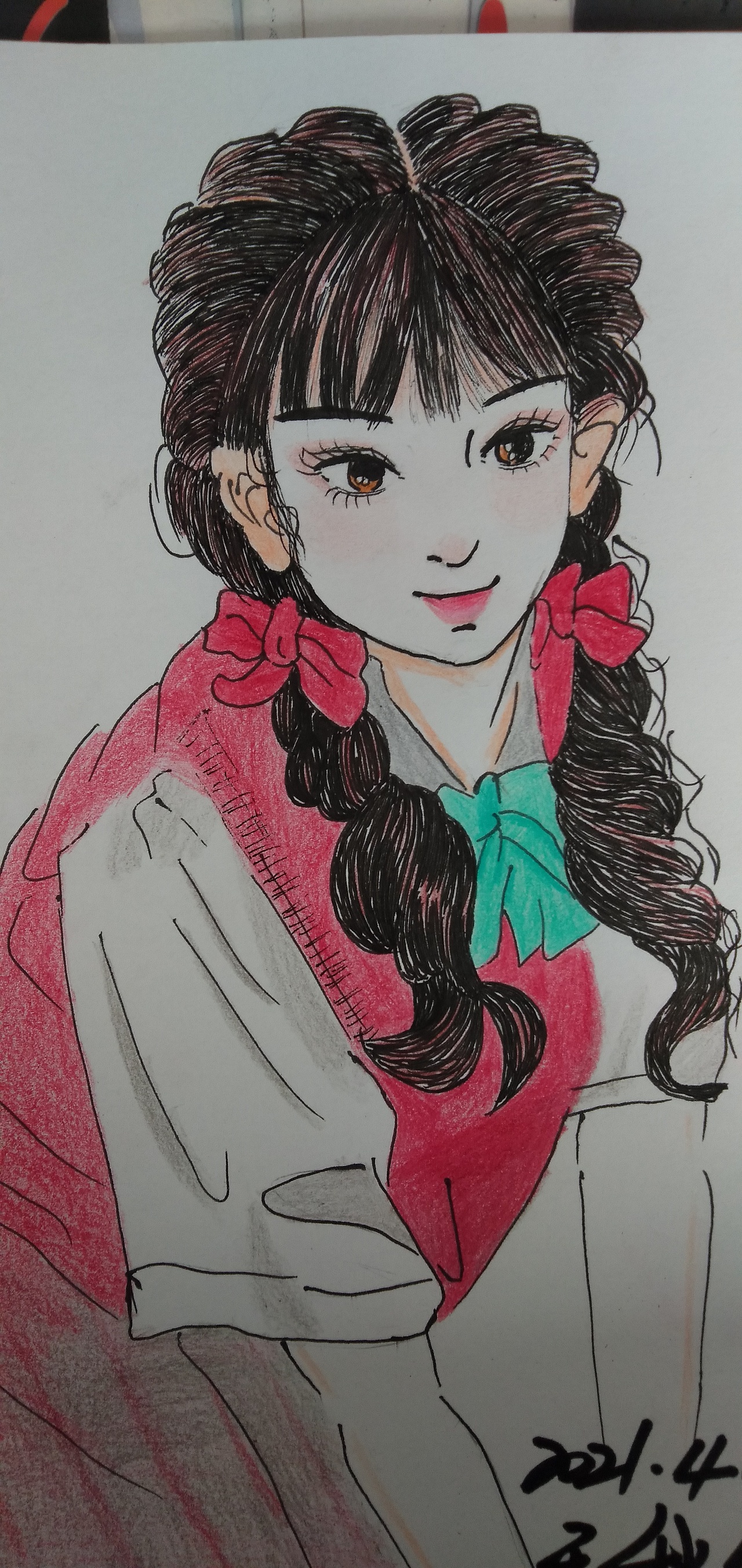 女孩|插画|儿童插画|倾心于海洋_临摹作品-站酷zcool