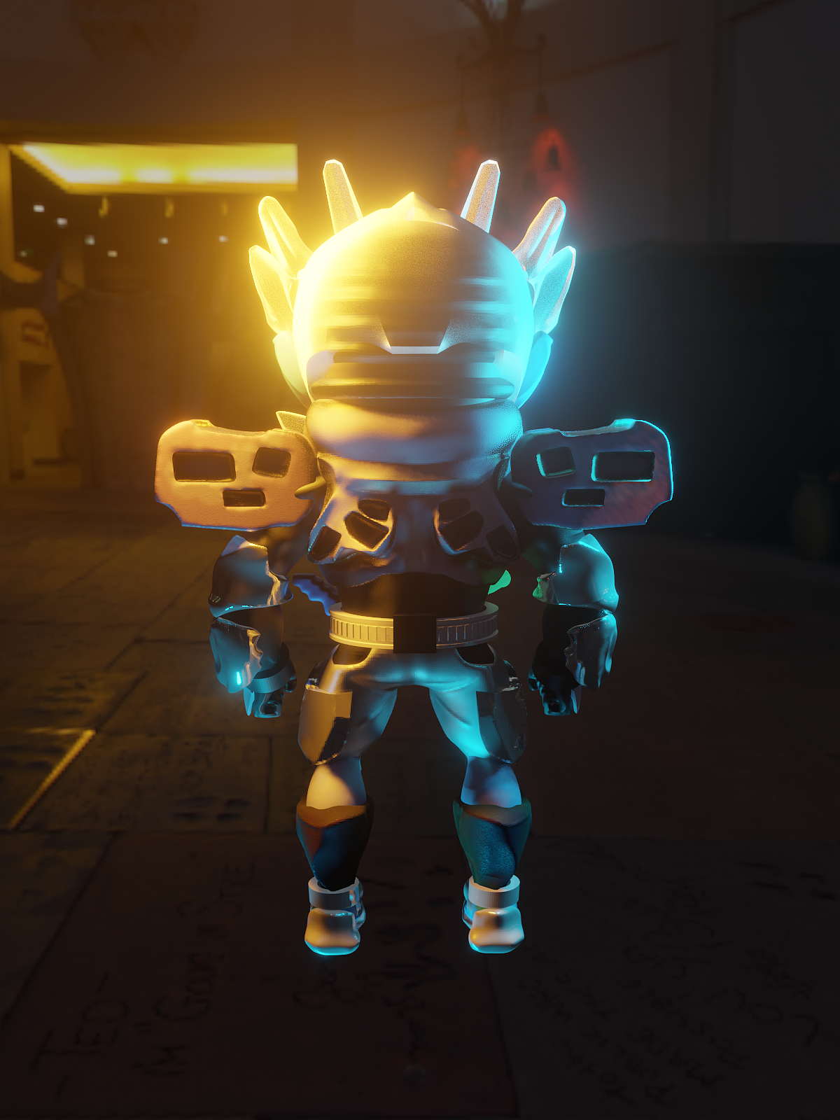 假面骑士果冻龙半原创q版三维模型制作