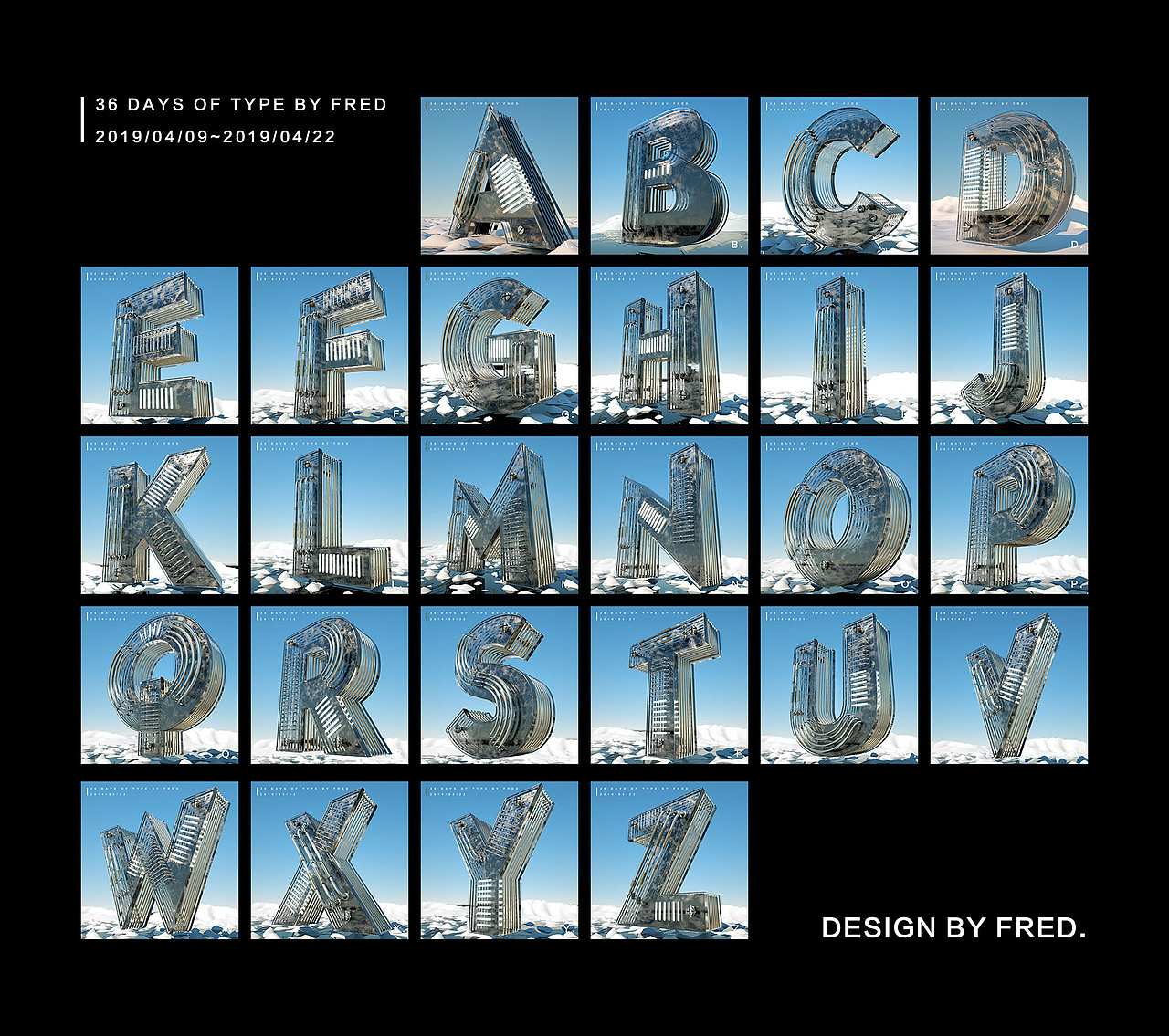 C4D-字母练习(凛冬将至~)