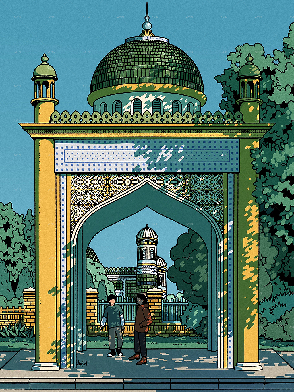 喀什旅行系列插画