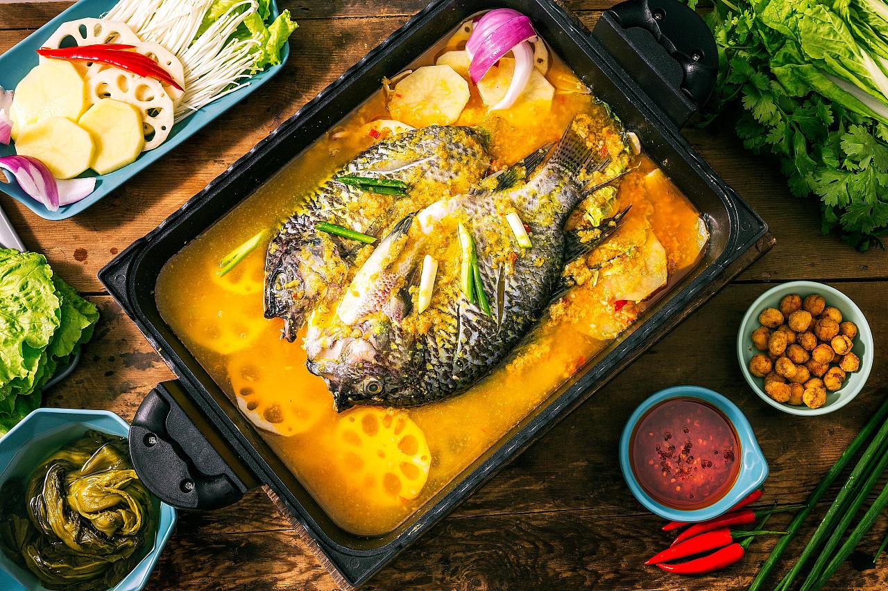 美食拍摄案例-烤鱼俯拍