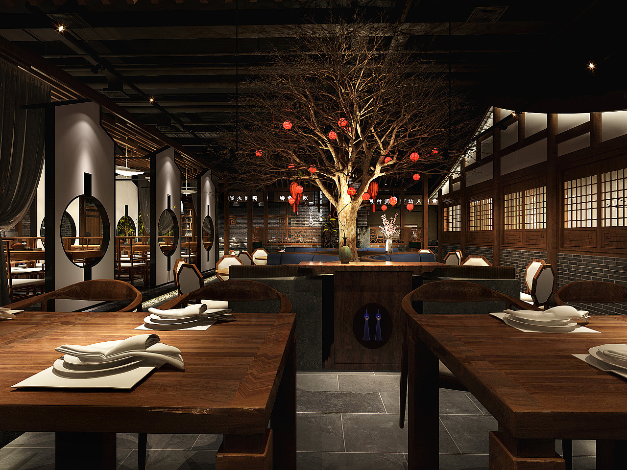 中餐厅设计（图ZMTUwNzgxMTQ4） - 家装设计 - 站酷设计师杜鹃0203原创素材 - 站酷ZCOOL