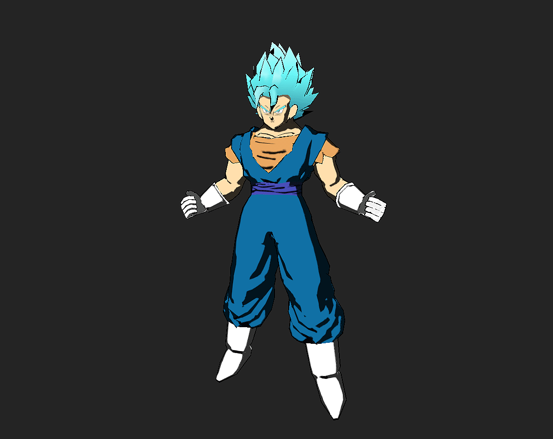 3D手绘模型(超级赛亚人-贝吉特)