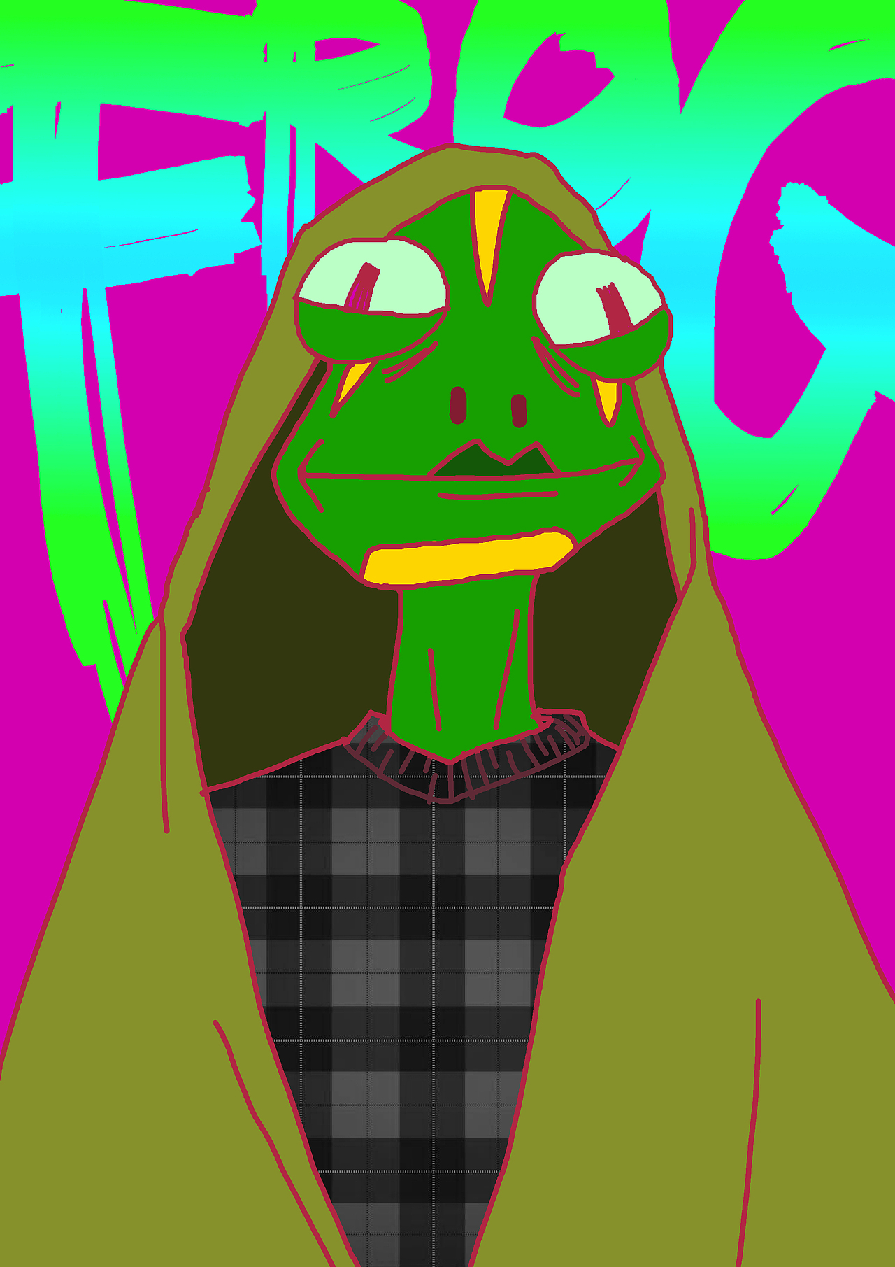 cyan frog
