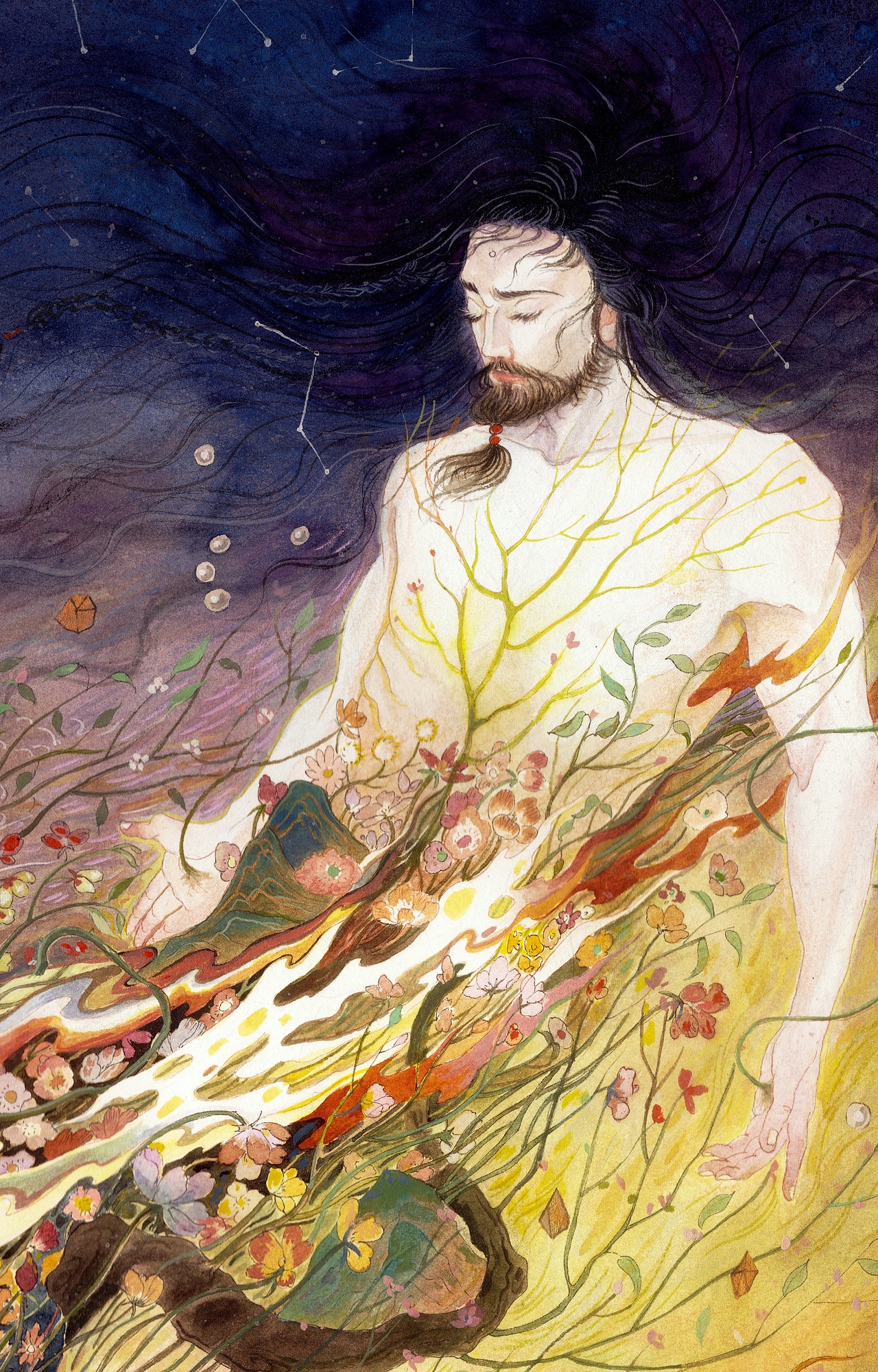 神话图鉴之盘古（图ZMjQyMTk4NTUy） - 商业插画 - 站酷设计师鹿溟山原创素材 - 站酷ZCOOL