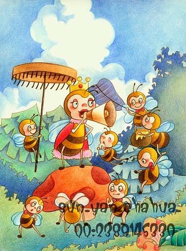 小蜜蜂（图ZODIzNTkxMg==） - 儿童插画 - 站酷设计师末末的彩铅世界原创素材 - 站酷ZCOOL