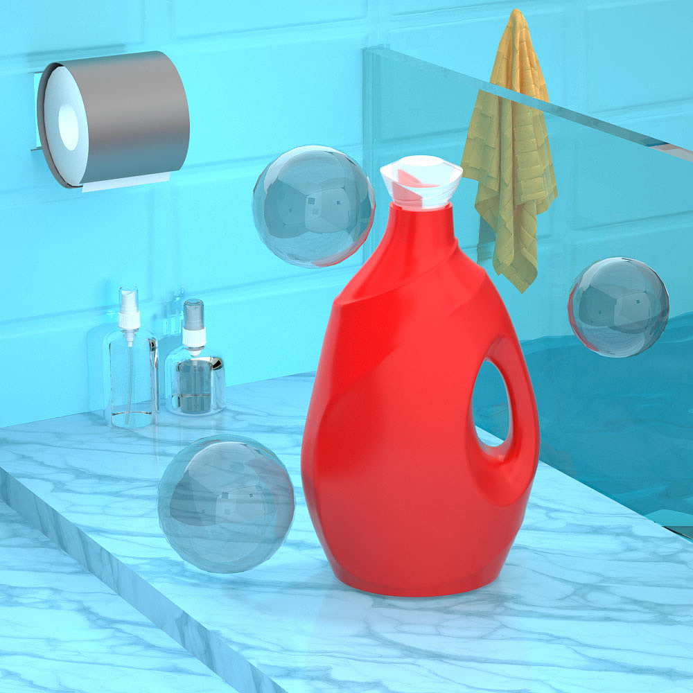 洗衣液产品建模与渲染
