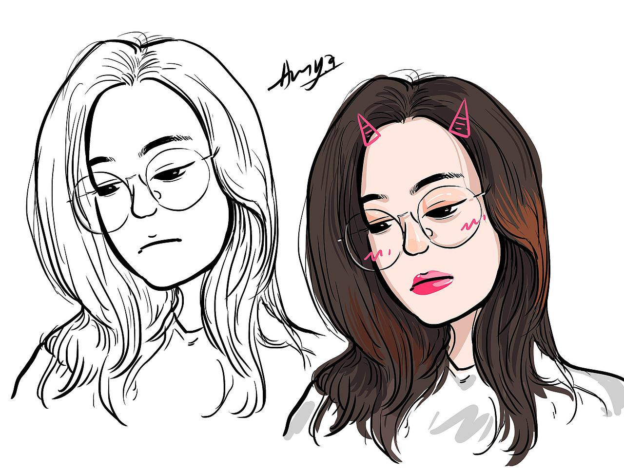 2018年7月头像绘 by Amy.a