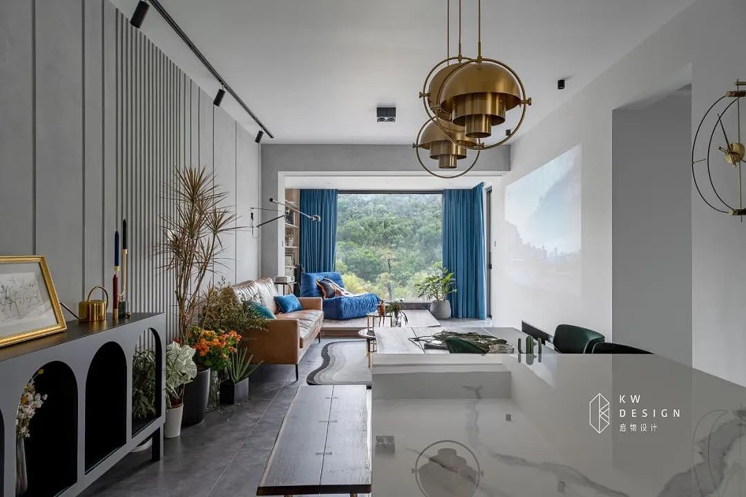 84㎡坐拥山林绿意！脏脏灰淬炼个性混搭风。·（图ZMjE4MDQ2Mzg0） - 家装设计 - 站酷设计师启物设计原创素材 - 站酷ZCOOL