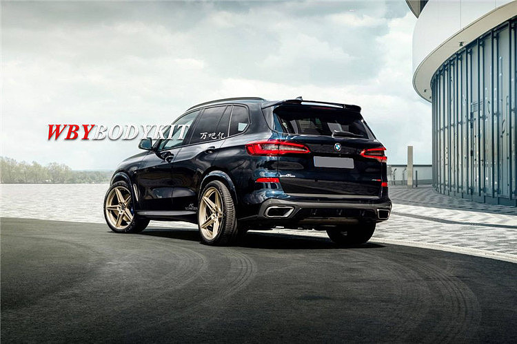 宝马x5改装acschnitzer小包围碳纤维前唇装饰保险杠