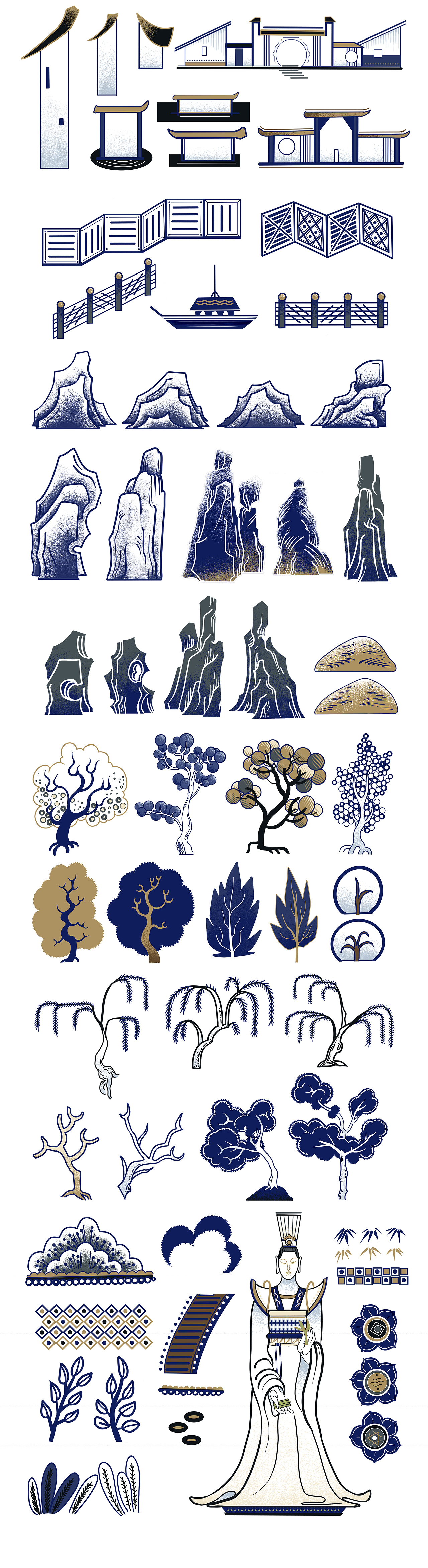 绿雪芽 茶品牌视觉插画设计