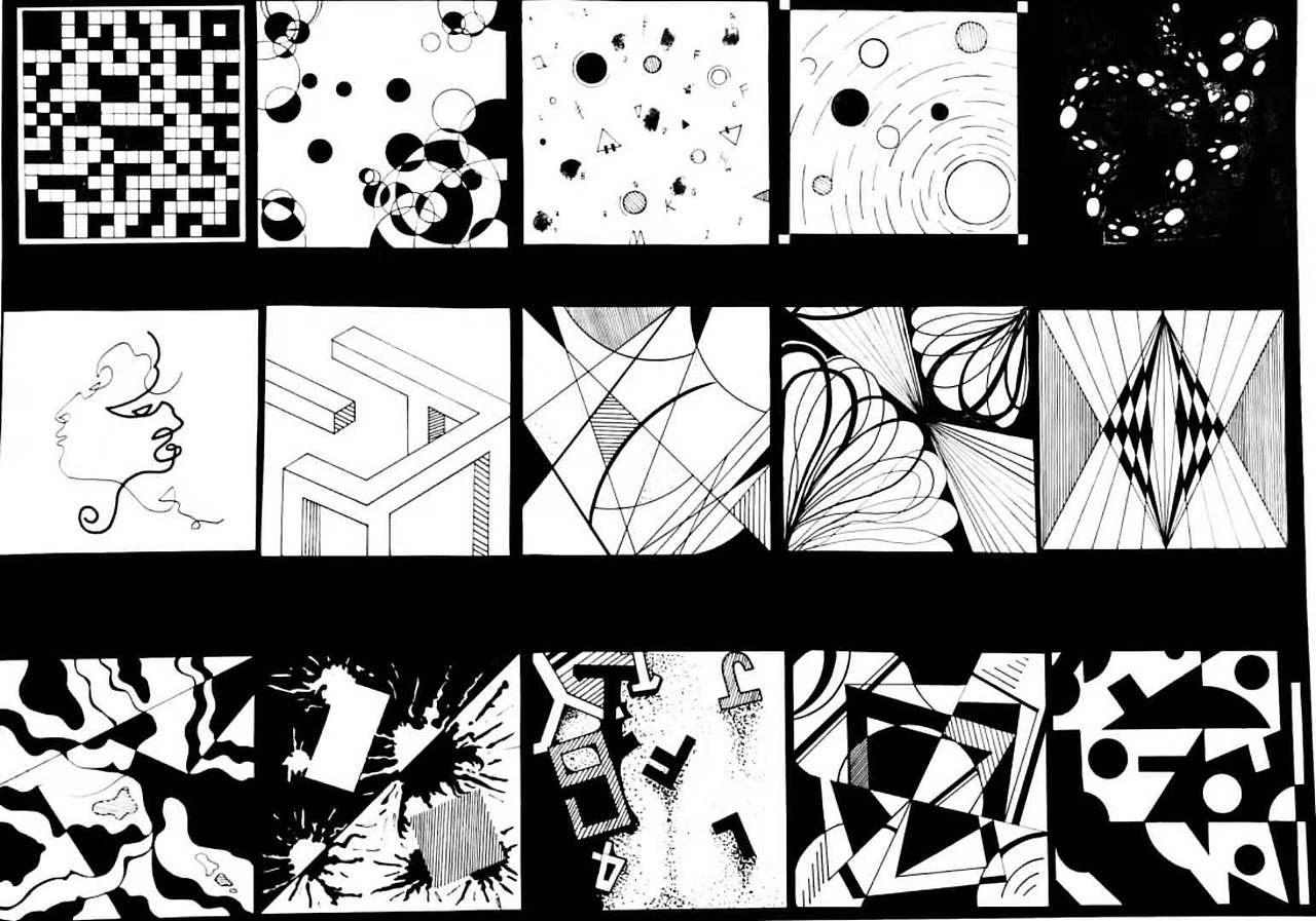 设计学类19-6班 点线面 构成作业