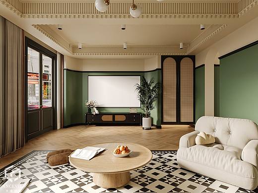 复古绿色系家装