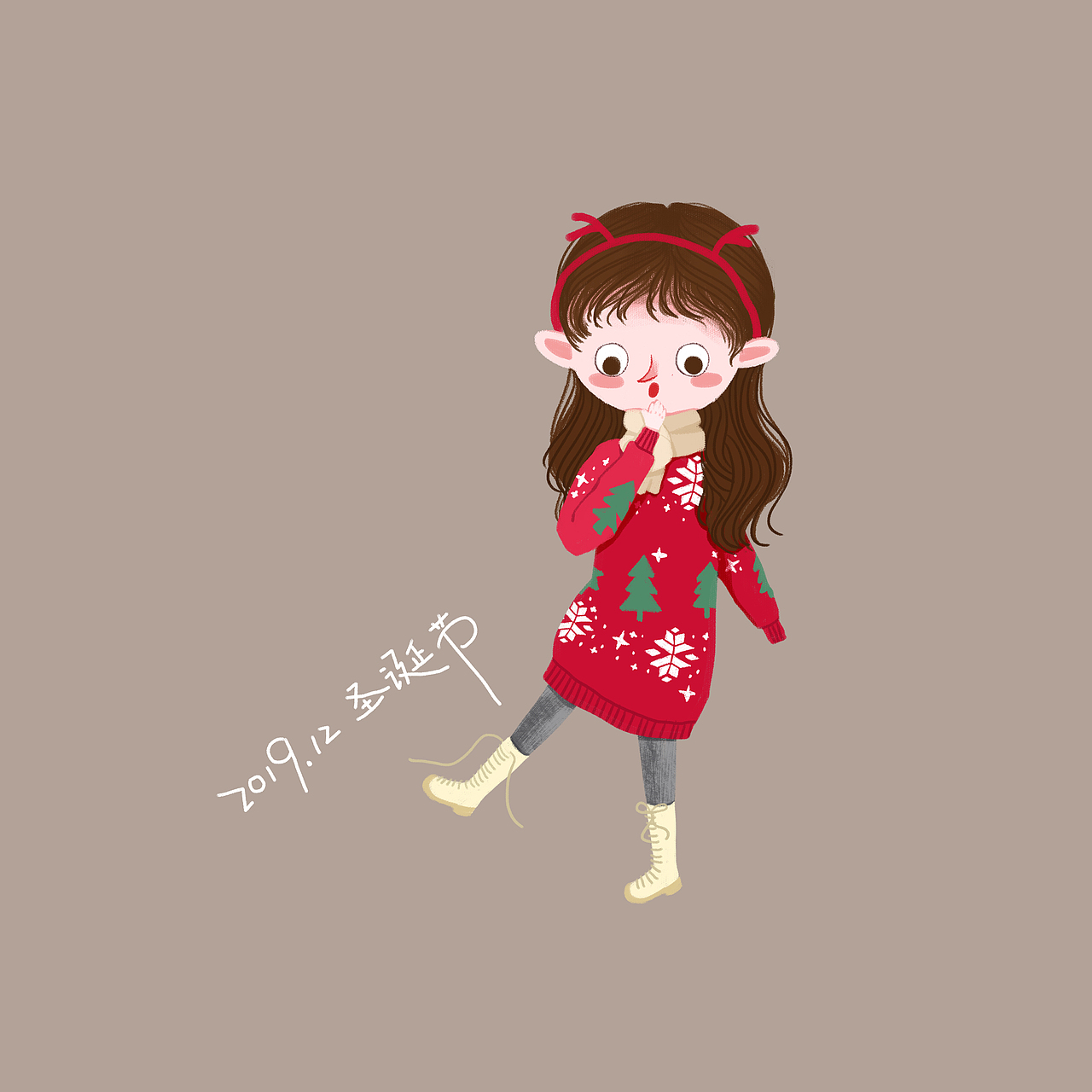 圣诞节小可爱（图ZMTkwODk2NDY0） - 儿童插画 - 站酷设计师初心插画设计原创素材 - 站酷ZCOOL