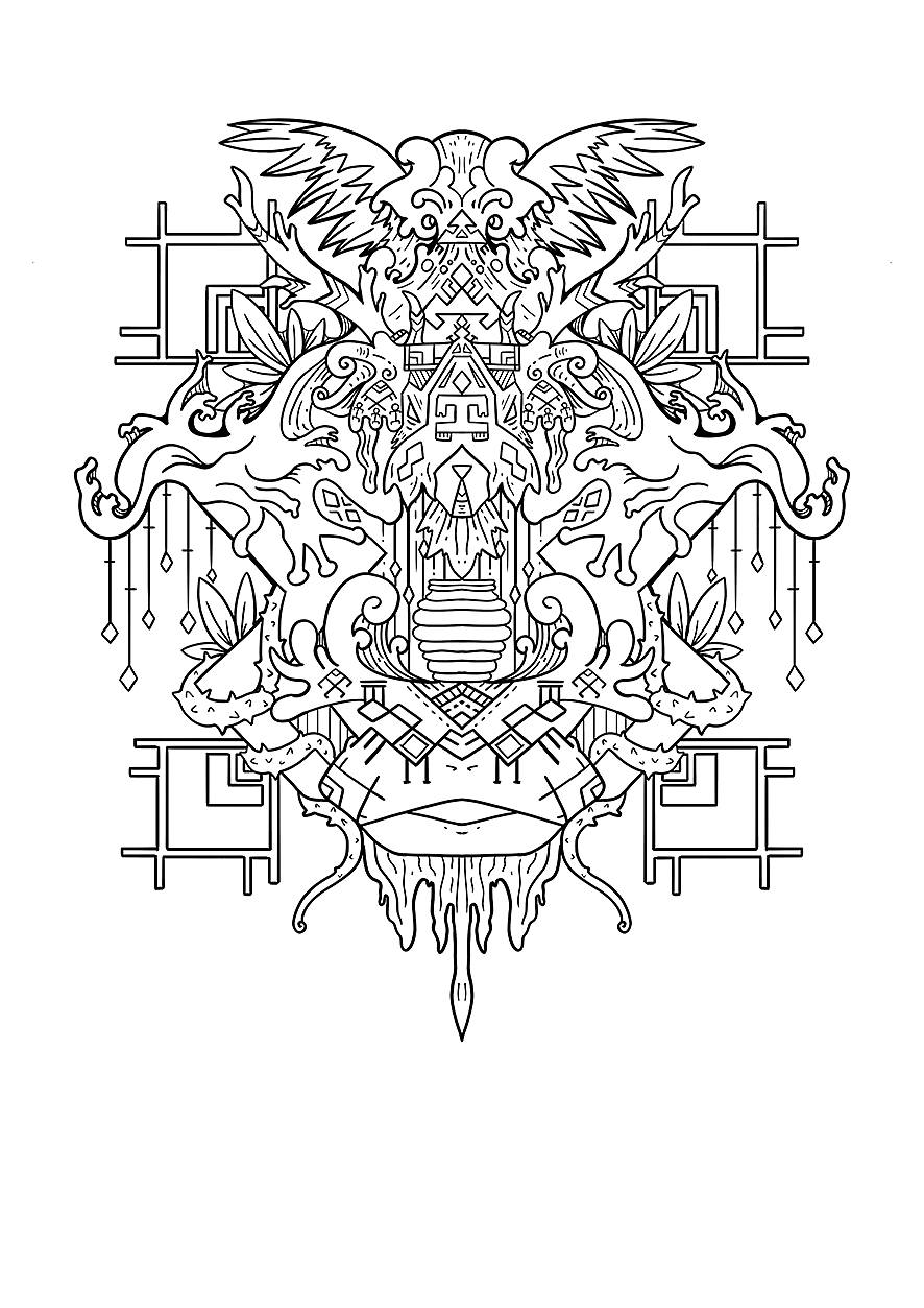 国潮黎族图案（图ZMjc0MDE1NjI4） - 新锐潮流插画 - 站酷设计师峰至原创素材 - 站酷ZCOOL