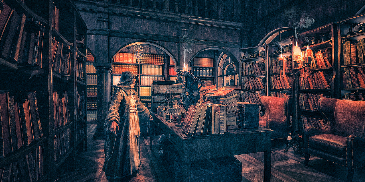 魔法图书馆（图ZMTAyNDUyMDA4） - 建筑/空间 - 站酷设计师本末一金仕尚图原创素材 - 站酷ZCOOL