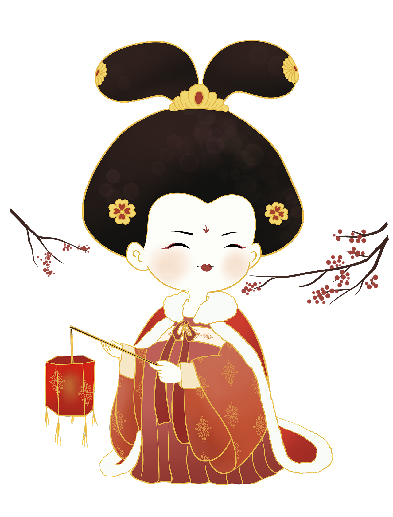 陕西历史博物馆 西安唐妞/春夏秋冬系列插画