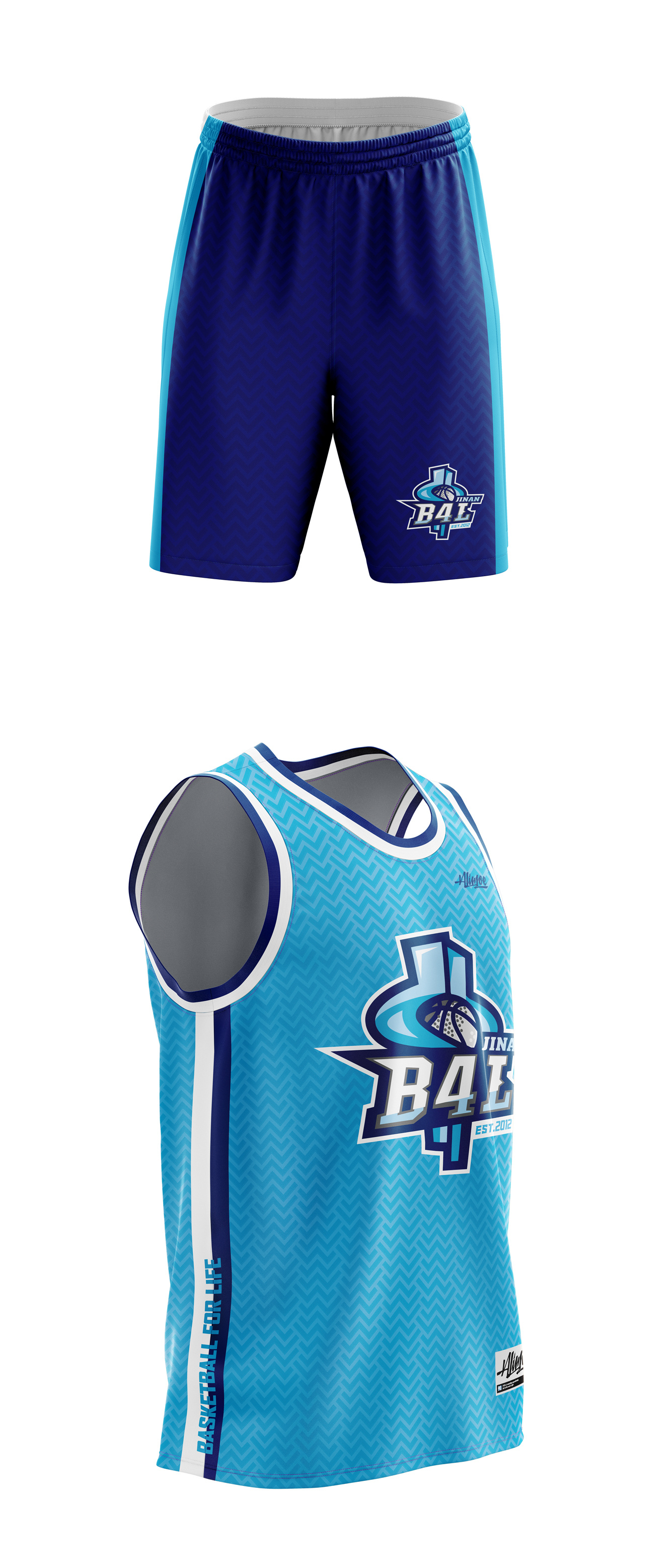 济南b4l篮球队-球衣设计