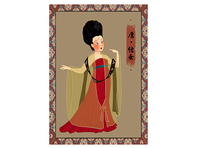 萌萌哒仕女图（图ZMTE4ODMxODc2） - 创作习作 - 站酷设计师豆豆逗咧原创素材 - 站酷ZCOOL