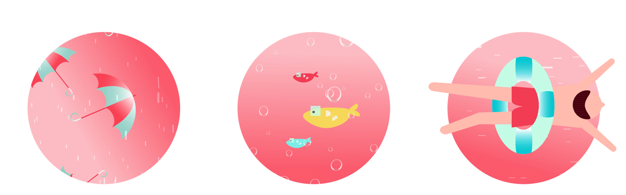 春夏秋冬雨 动画插画（图ZMTI3Njc3MDM2） - 创作习作 - 站酷设计师野生植物Y原创素材 - 站酷ZCOOL