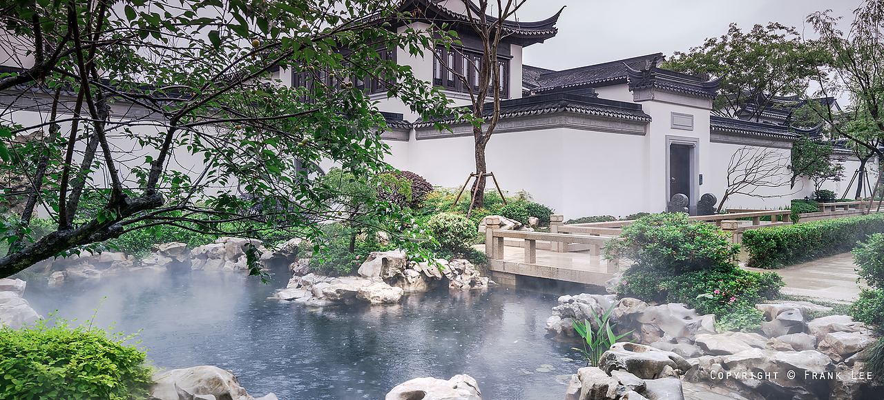 建筑摄影 - 苏州桃花源雨景