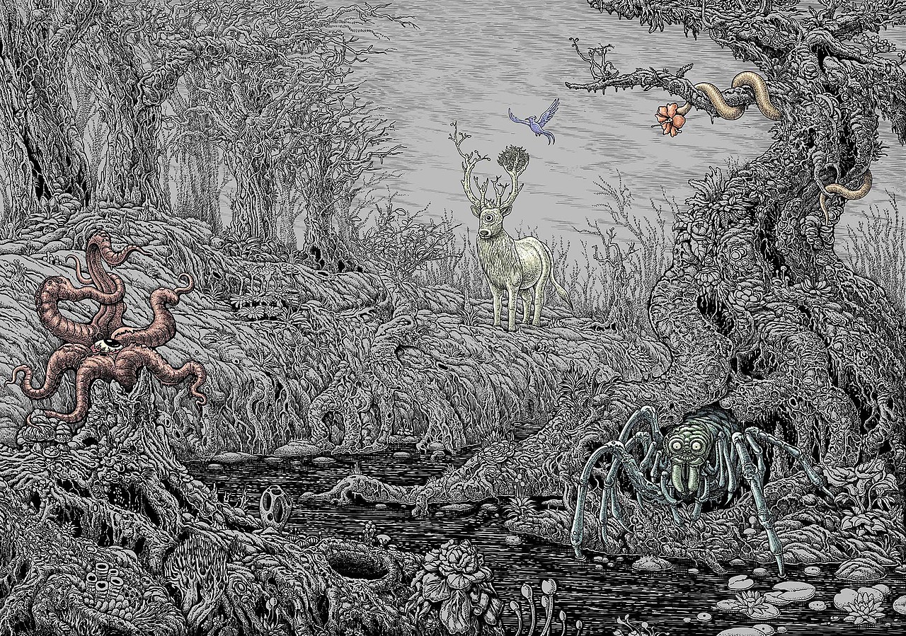 神秘之林（图ZMjk0NjMwMTQ4） - 创作习作 - 站酷设计师绿野仙踪WYT原创素材 - 站酷ZCOOL