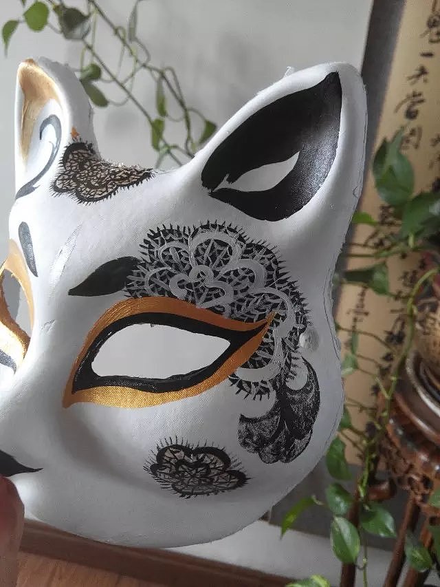 狐狸面具手绘