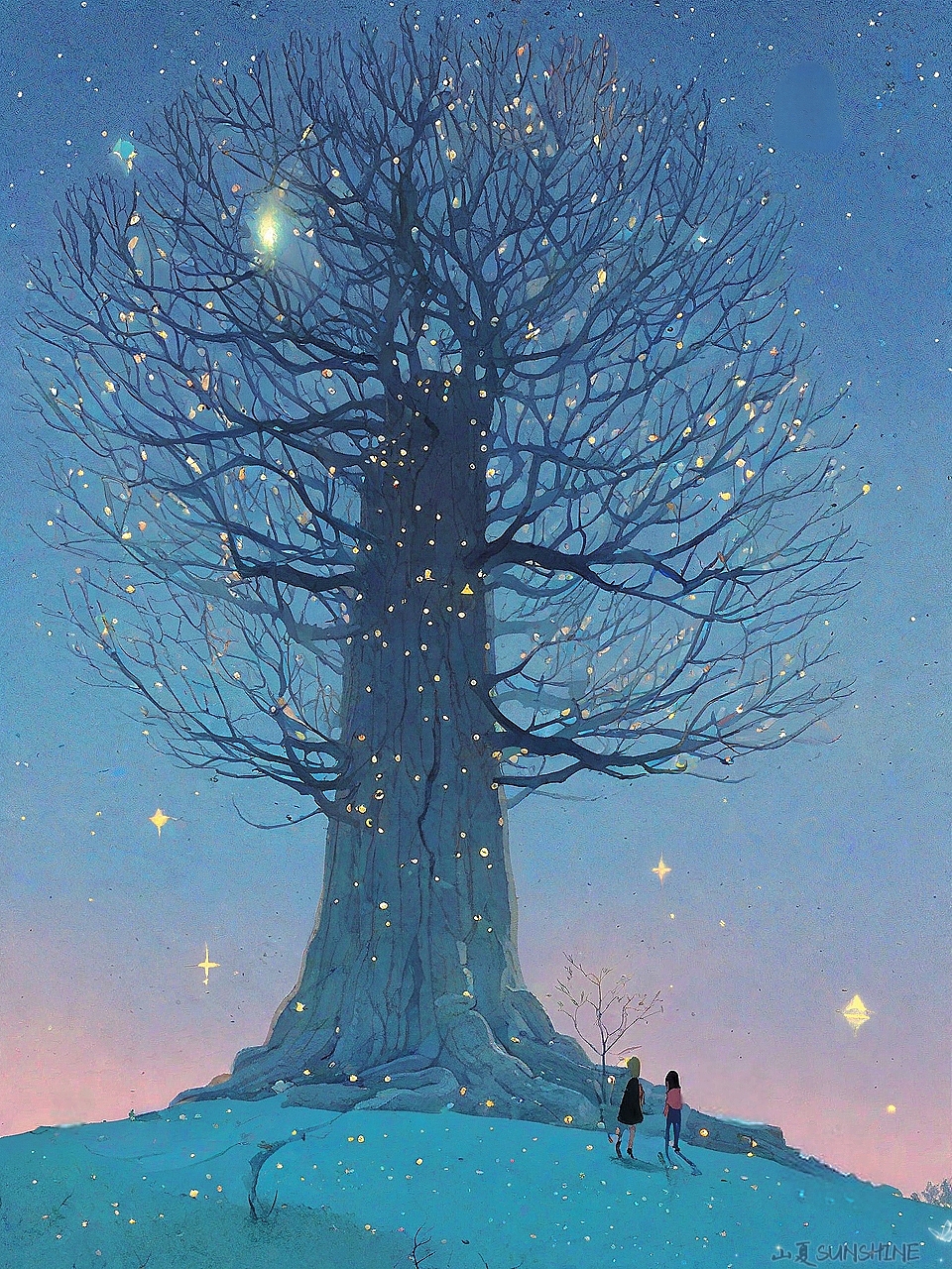 绘本故事｜清夜无尘，华枝流光（图ZMzgwMDU0MTUy） - 绘本 - 站酷设计师山夏SUNSHINE原创素材 - 站酷ZCOOL