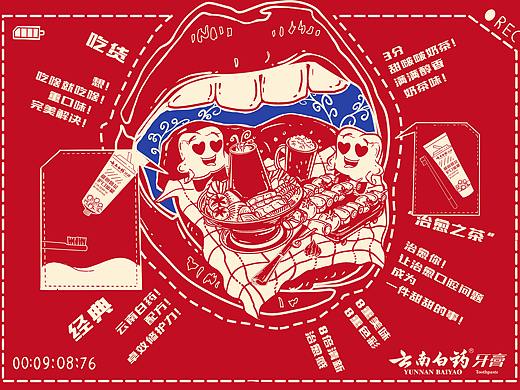云南牙膏创意海报