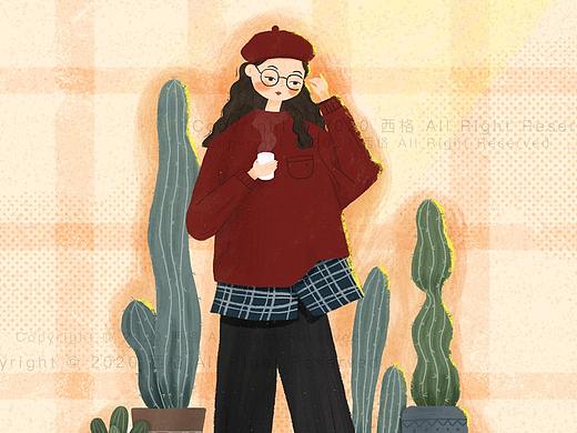 女孩穿搭系列插画—NIce Day