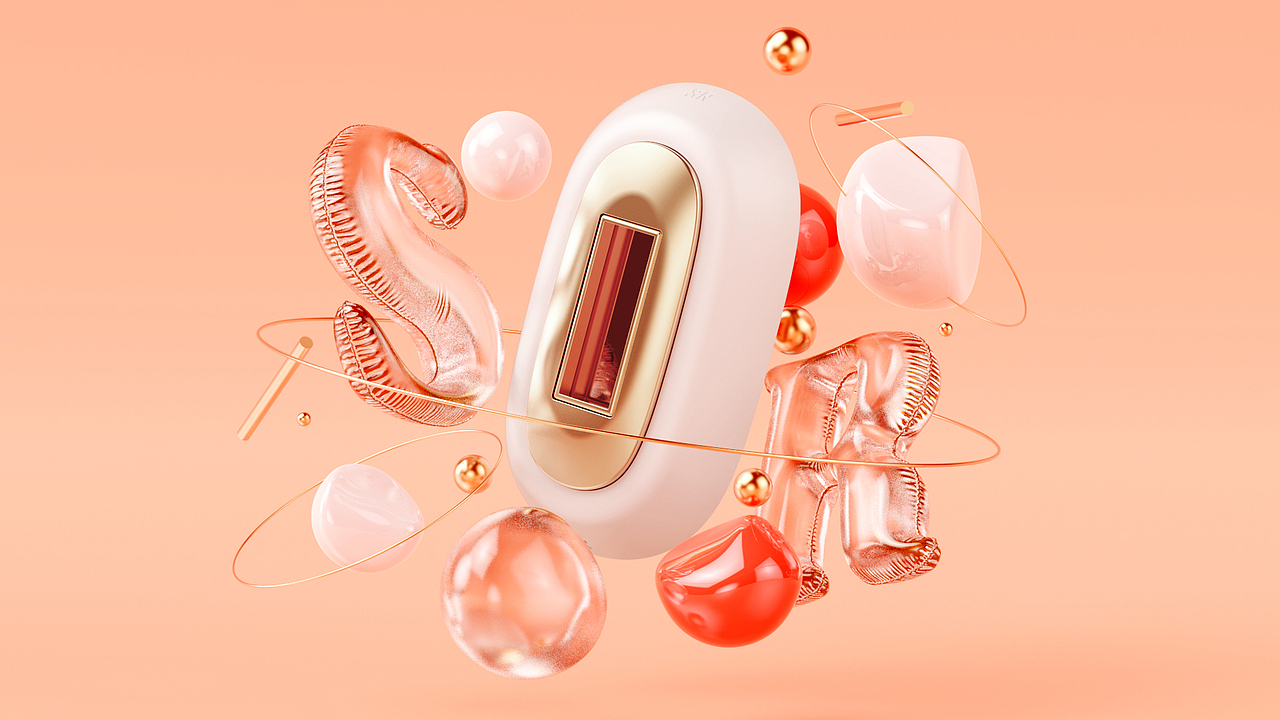 脱毛仪场景渲染 3D设计 C4D keyshot 产品渲染（图ZMjMwNjQ2MjU2） - 电子产品 - 站酷设计师嘉十设计原创素材 - 站酷ZCOOL