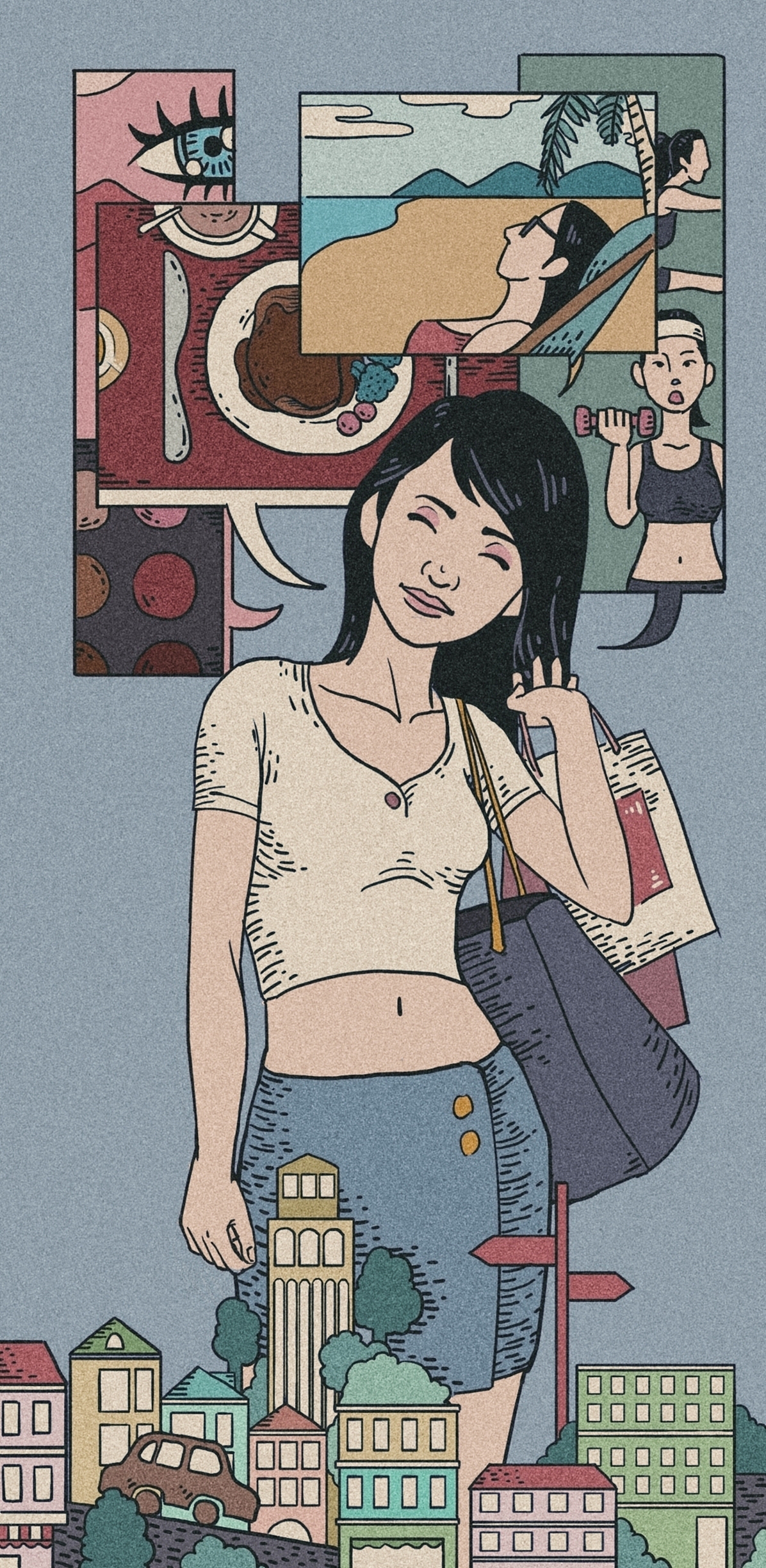 5月杂志内页插画