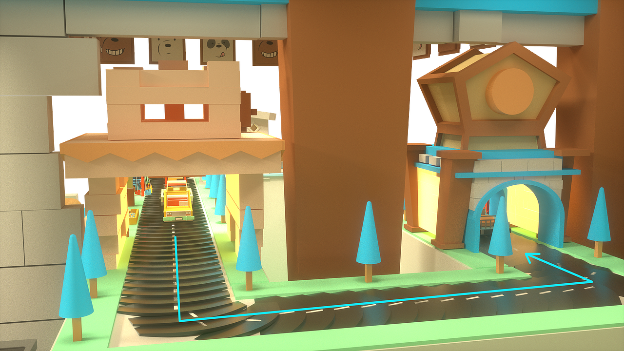 三只裸熊卖车轮饼（图ZMjA2NjE4MTMy） - 其他三维 - 站酷设计师RAY了RAY了原创素材 - 站酷ZCOOL