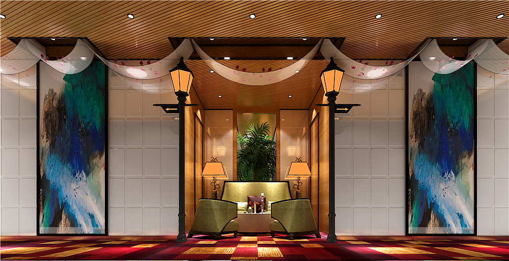 郑州酒店设计公司通过建筑底层分别设置的门厅,可直接进入底层大厅各电梯厅,既便捷顺畅,又减少相互交叉干扰,构成高效运作的流线系统。其中,商业人员出入口位于裙房部分,地下部分商出入口位于西侧交叉口的下沉广场,办公人员出入口设在塔楼东侧,酒店出入口设在由建设北路,酒店服务人员由东侧专用出入口进入。