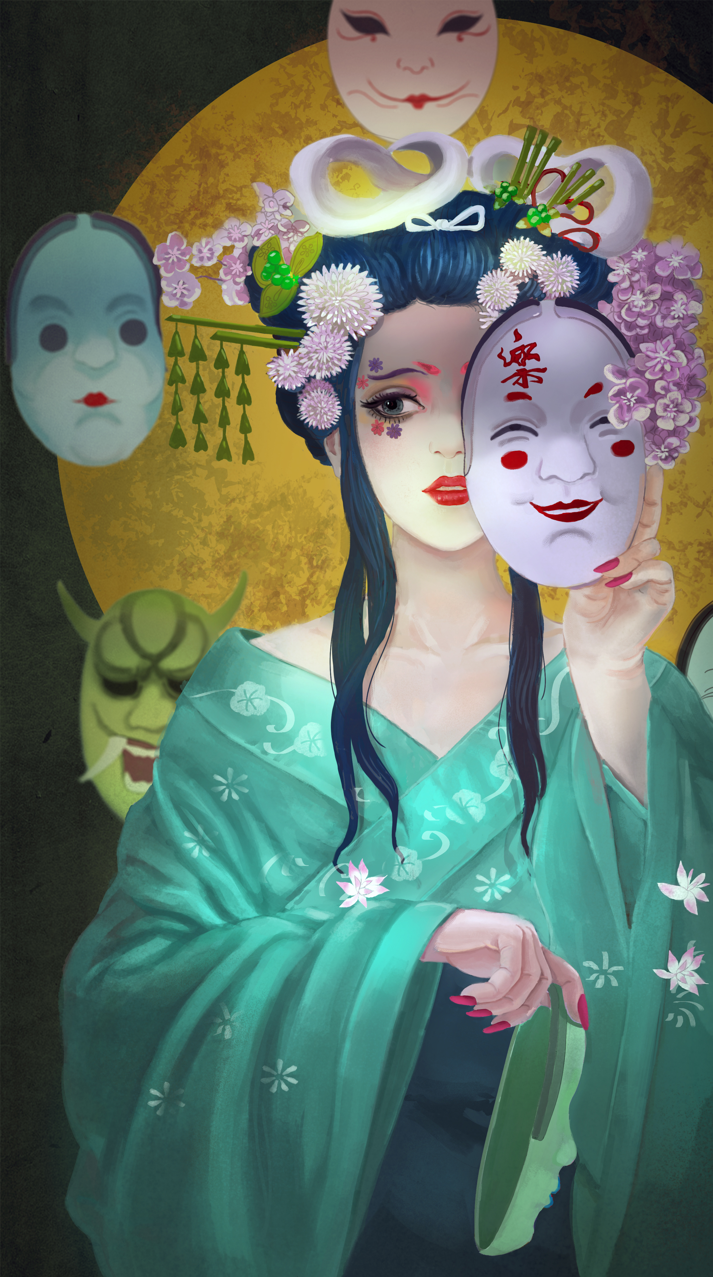 面灵气|插画|创作习作|qin_jiu - 原创作品 - 站酷 (zcool)