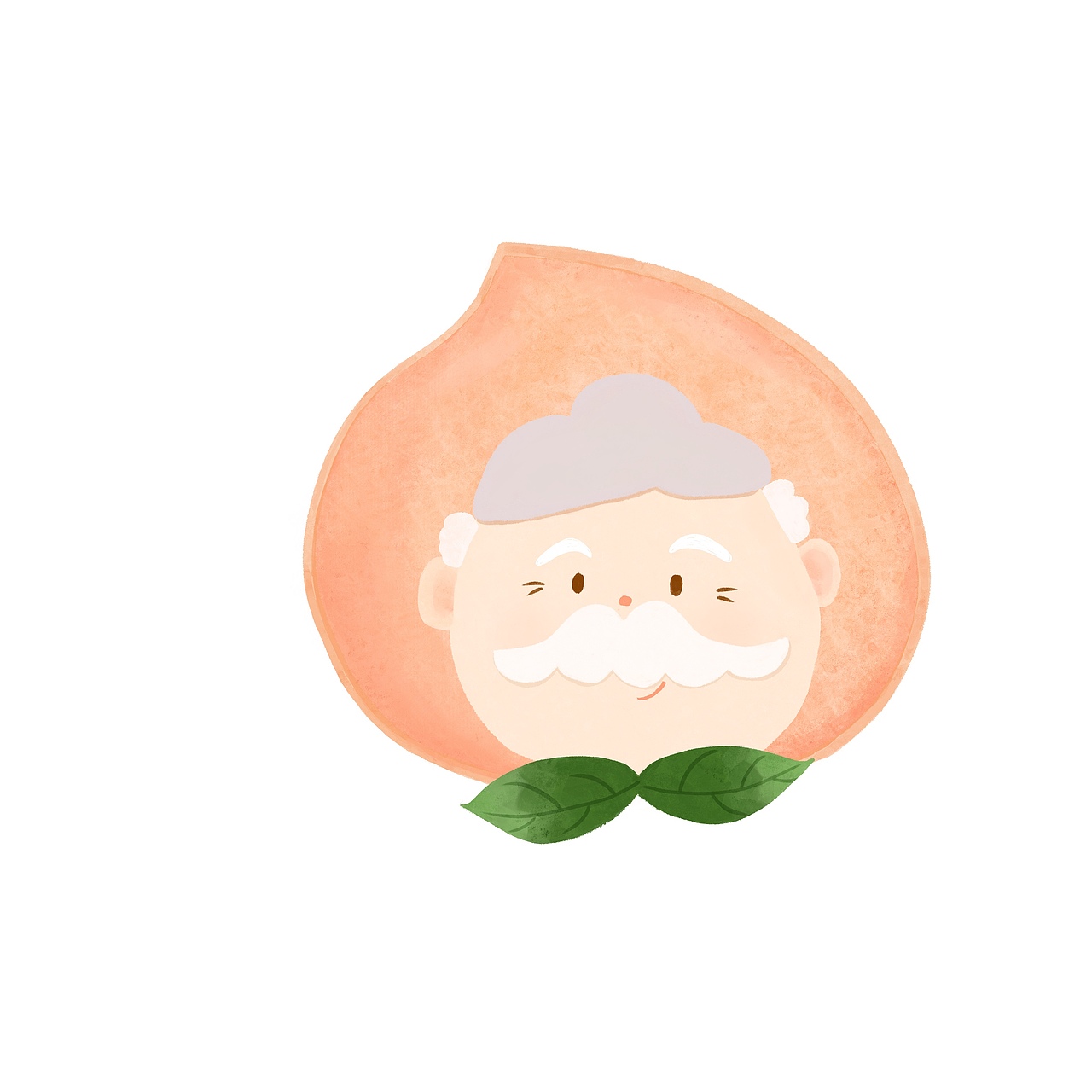 寿桃老爷爷老奶奶（图ZMjcxMjg2MTIw） - 创作习作 - 站酷设计师插画小岚子原创素材 - 站酷ZCOOL