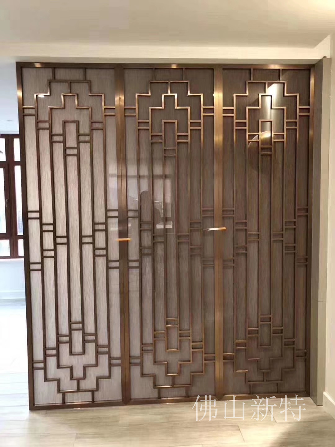 酒店餐厅挂屏几款铝雕花格屏风图案图片